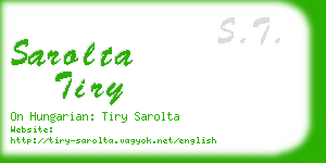 sarolta tiry business card